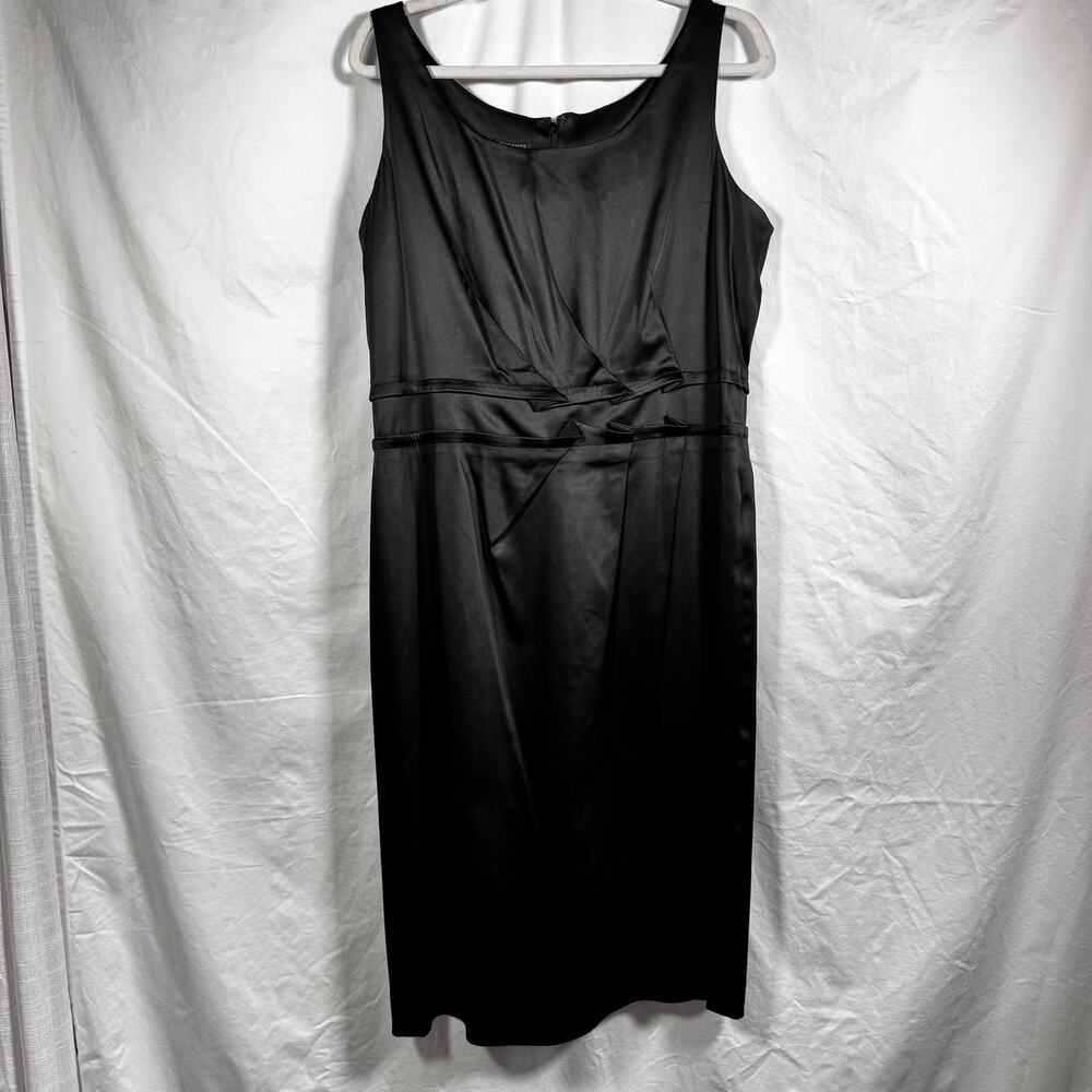 Vintage NWT Talbots Satin Dress Size 14 Classic Little Black Dress
